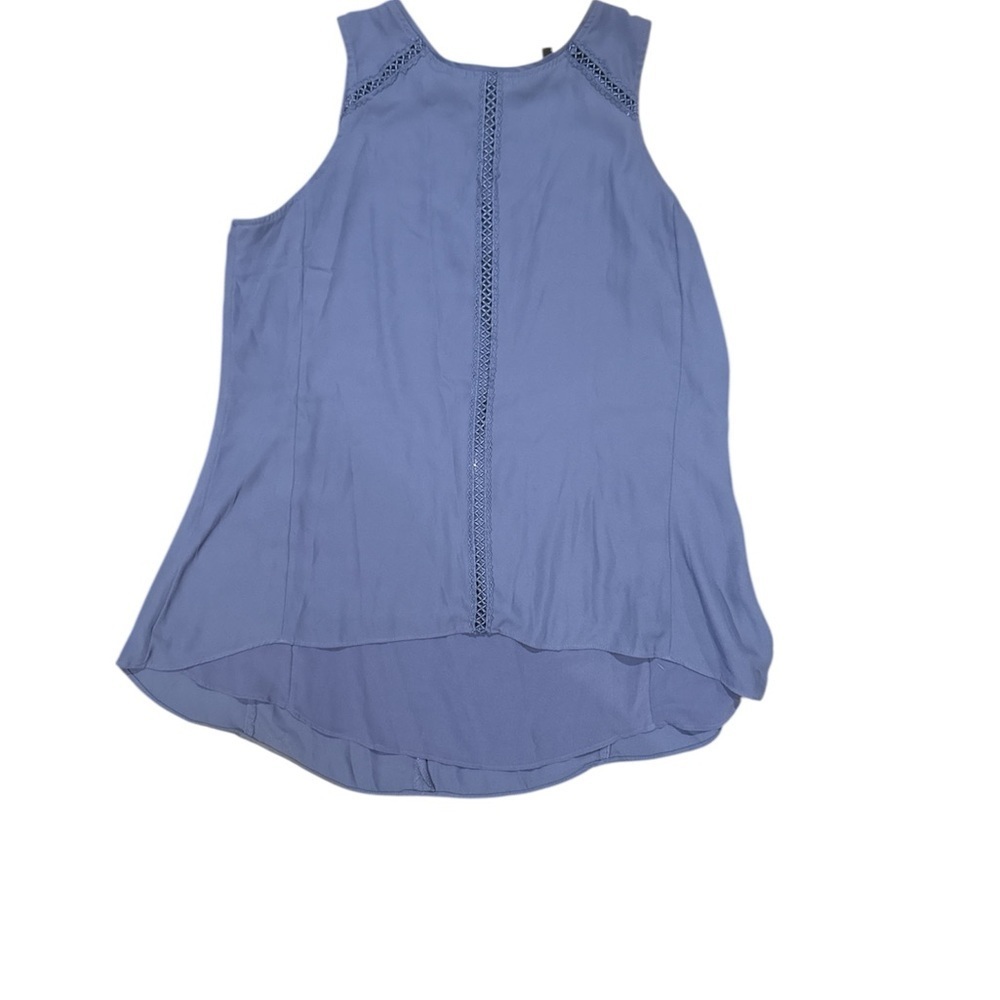 Whbm sz large blouse dressy Women Sleeveless Blue Top White House black market